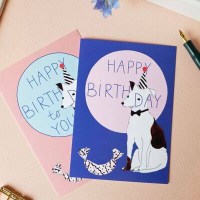 Dog birthday postcard