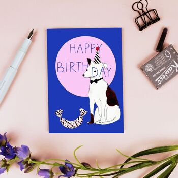 Carte postale anniversaire chien 4