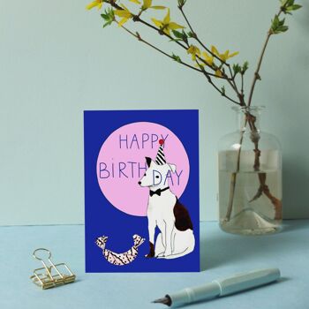 Carte postale anniversaire chien 6