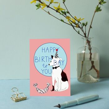 Carte postale anniversaire chien 7