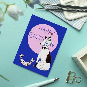 Carte postale anniversaire chien 10