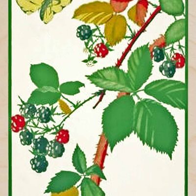Wooden Postcard BLACKBERRY TIME Nature Card