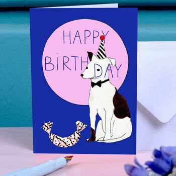 Carte de voeux d'anniversaire de chien 3