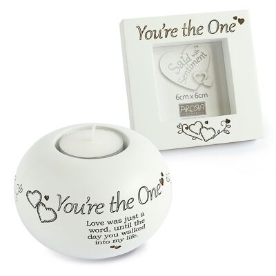 Set de regalo con marco y candelita - You're The One