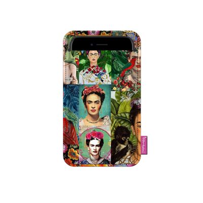 Moderna custodia per smartphone Frida in feltro antracite Bertoni