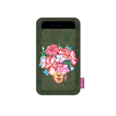 Funda para smartphone Femina de fieltro antracita Bertoni