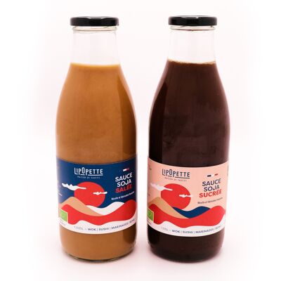 Pack Réassort 1L (2x6)- Sauce soja salée et sucrée 🇫🇷 & bio