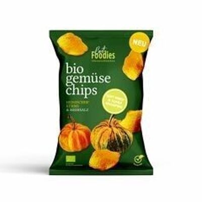 NUOVE ED ESCLUSIVE Chips di verdure biologiche: zucca locale e sale marino