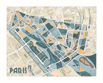 Affiche Illustration du 12ème arrondissement de PARIS 4