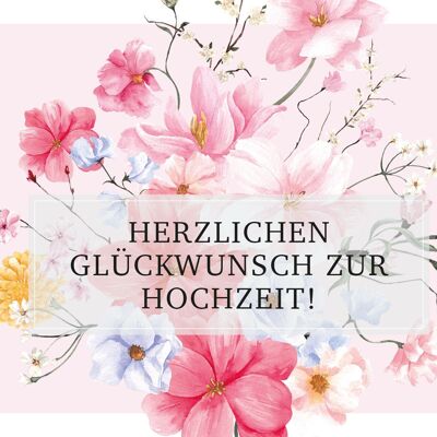 Klappkarte: Blumenhochzeit