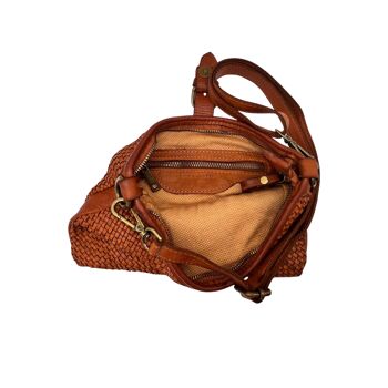 SAC POCHETTE CUIR WASHED INES CAMEL 3