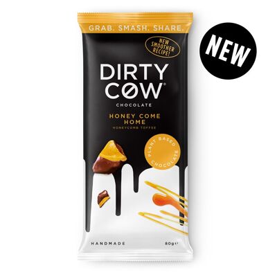 * NUOVO * BARRETTA DI CIOCCOLATO VEGANA A BASE VEGETALE HONEY COME HOME