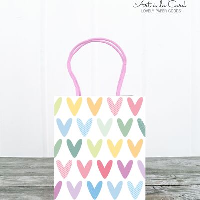 Mini bag: colorful hearts