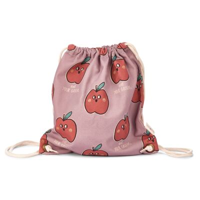 Sac de sport en toile de coton pomme