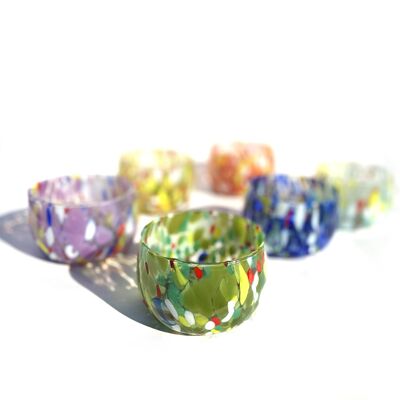 6 Glasschalen „Die Farben von Murano“. KOLUMBINA