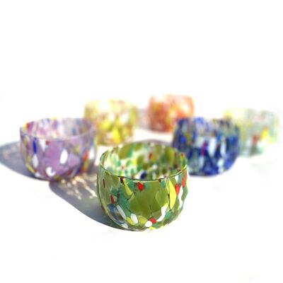 6 Glasschalen „Die Farben von Murano“. KOLUMBINA