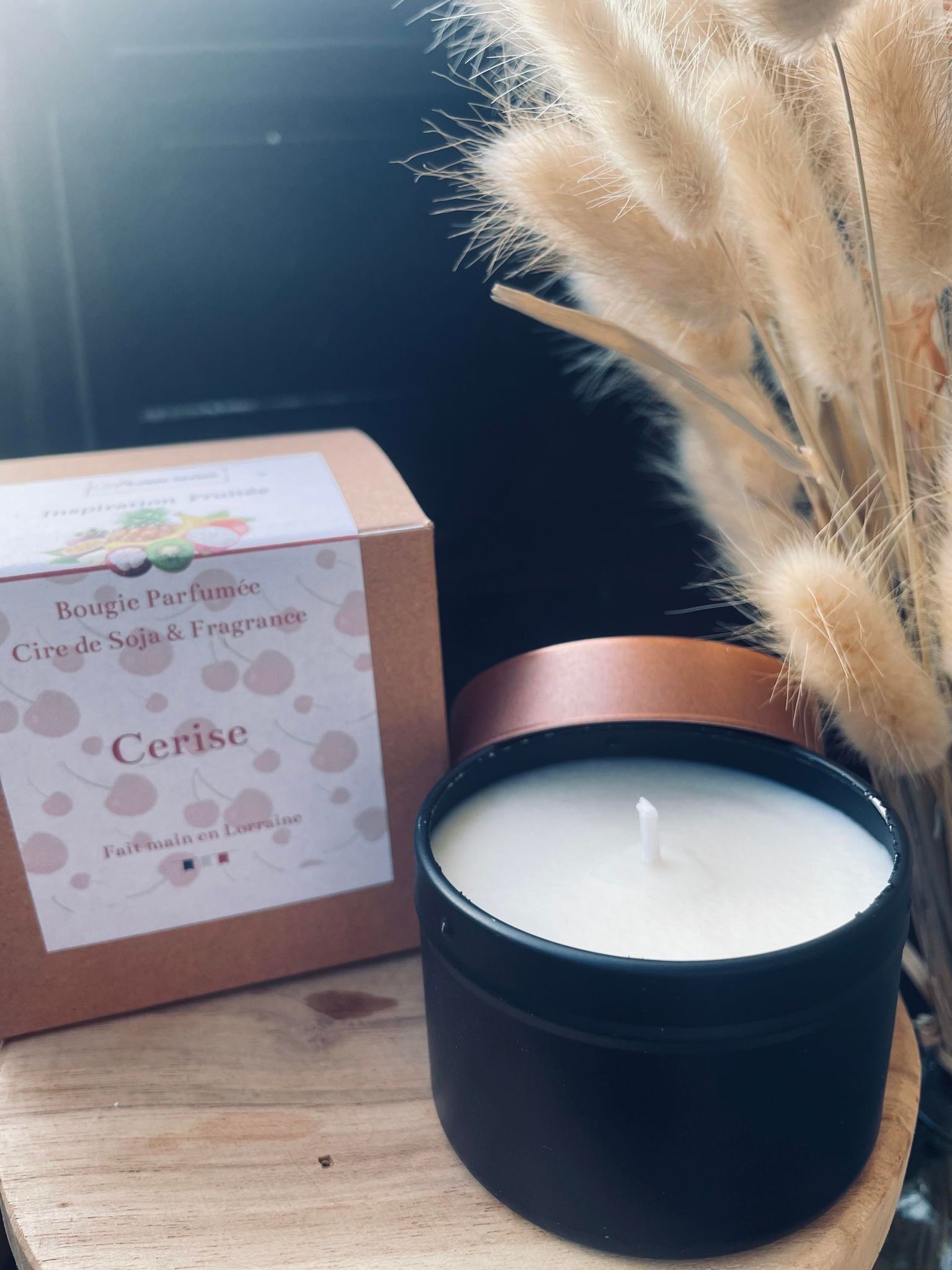 Kerze mit Kirschduft