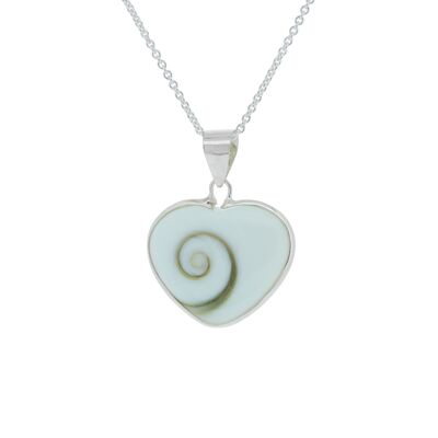 Pendentif Shivas Eye Heart avec chaîne trace de 18 po et boîte