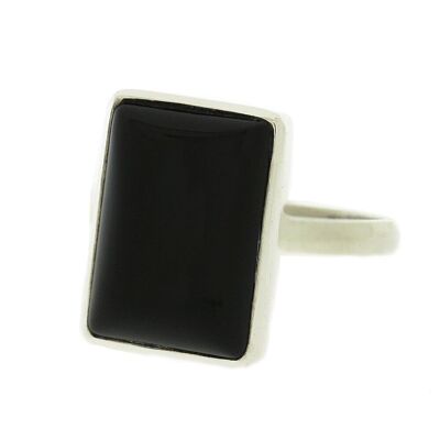 Rectangle Onyx Ring in a Size N and Presentation Box