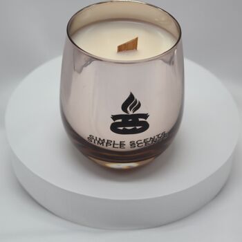 Bougie de soja à mèche en bois Luxe Rosé Noir Simple Scents - Solstice 4