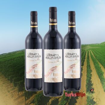 Vin rouge Vinkara Cabernet Sauvignon-Syrah-Merlot réserve 2018 - Domaine turc 3