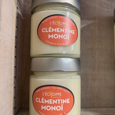 SCENTED CANDLE CLEMENTINE MONOÎ POT 180 G OF 100% VEGETABLE SOYA WAX