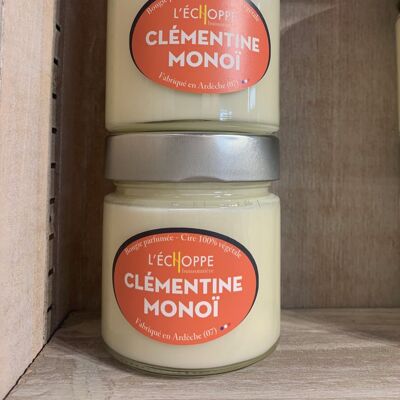 SCENTED CANDLE CLEMENTINE MONOÎ POT 180 G OF 100% VEGETABLE SOYA WAX