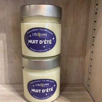 BOUGIE PARFUMEE NUIT D'ETE POT 180 G DE CIRE 100 % VEGETALE DE SOJA