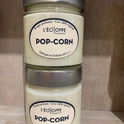 POPCORN SCENTED CANDLE 180 G POT OF 100% VEGETABLE SOY WAX
