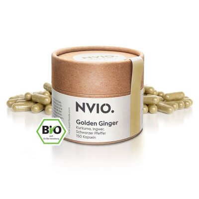 Golden Ginger - capsules de gingembre biologique et de curcuma biologique
