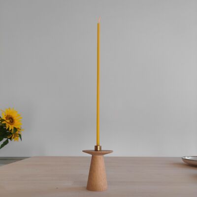 Oiled beech wood candle holder / 1 pcs.