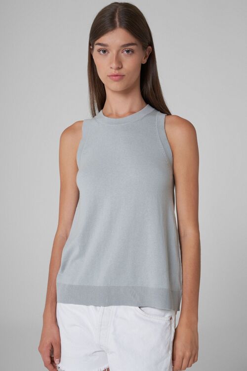 IRIS cotton cashmere knitted tank top