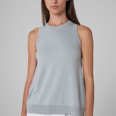 IRIS cotton cashmere knitted tank top