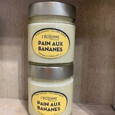 BANANA BREAD SCENTED CANDLE 180 G POT VEGETABLE WAX 100% SOY