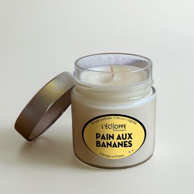BANANA BREAD SCENTED CANDLE 180 G JAR 100% SOY VEGETABLE WAX