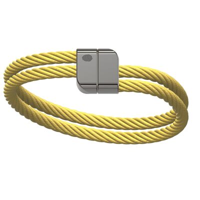 Unisex bracelet in natural linen PIT Yellow