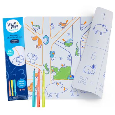 Educational game: Reversible NUMBERS educational silicone set - 3 fine tip pens included