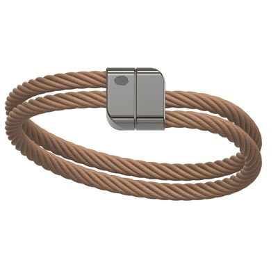 Pulsera unisex de lino natural PIT Ocre