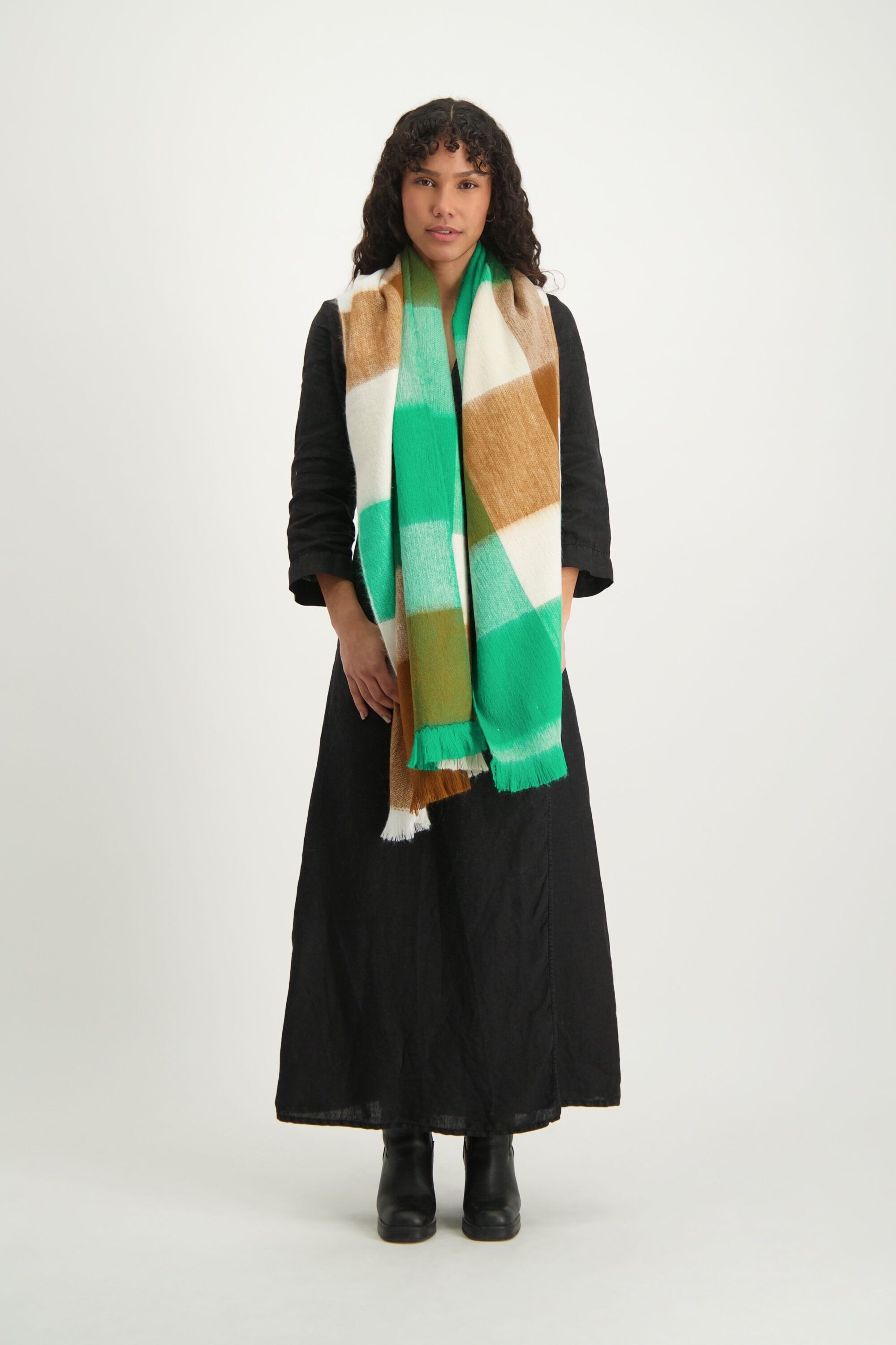 Bufanda Bloqueada Verde Botánico y Naturales