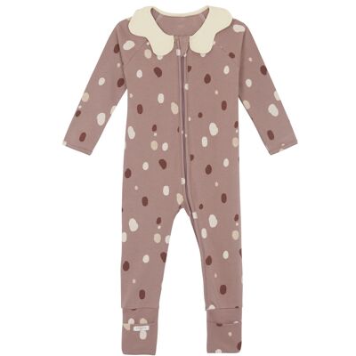 Pijama de bebé con cremallera de palisandro