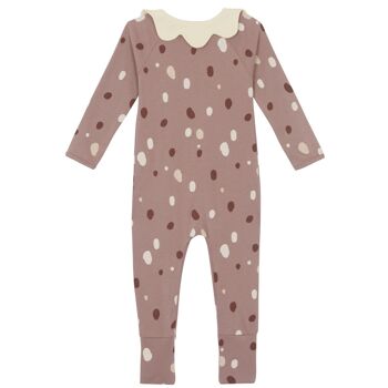Pyjama Enfant Zippé Bois de Rose 5