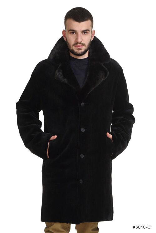 Elegant sheared mink coat for men