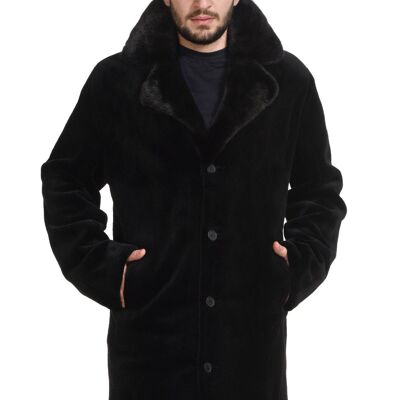 Manteau élégant en vison tondu pour homme