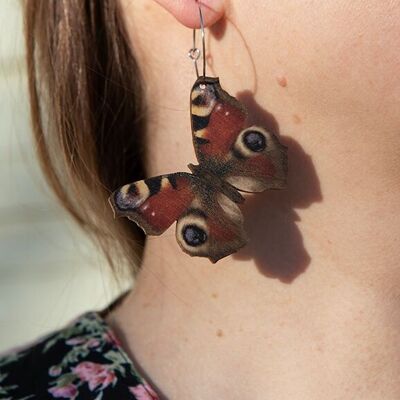 Neitoperhonen | Peacock butterfly Earrings