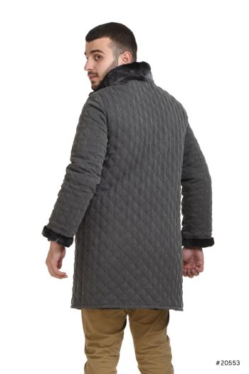 Manteau réversible homme en vison et textile 6