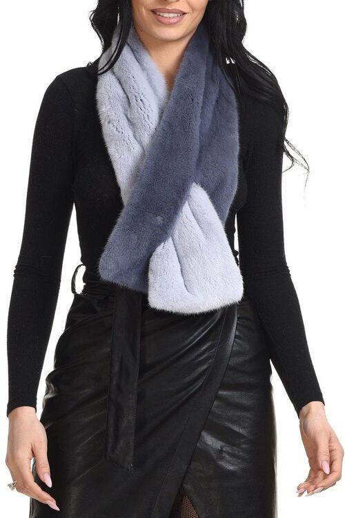 Mink scarf in two colors