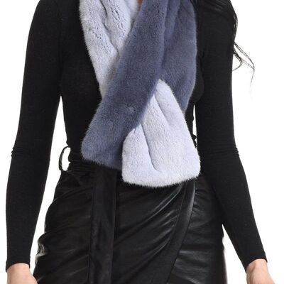 Mink scarf in two colors