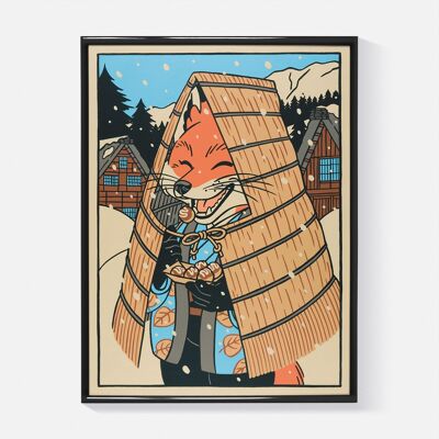 Poster „Der Fuchs mit dem Mino“ (Format 30x40cm oder A4)