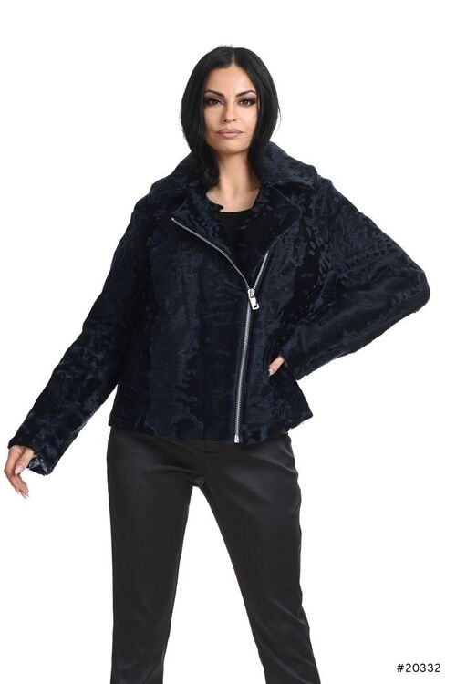 Persian lamb biker jacket