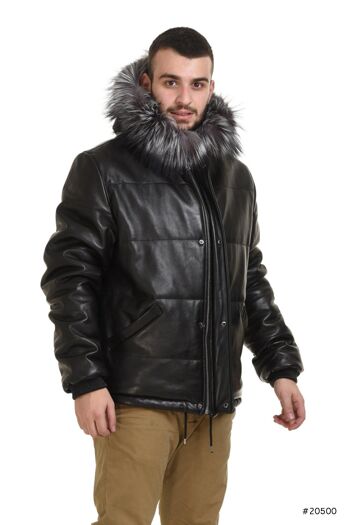 Veste réversible en cuir et vison Sportive Men 2